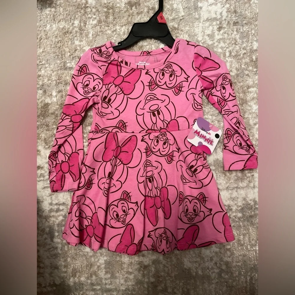 Disney Pink Minnie Mouse Kids Casual Dress size 18M-NWT